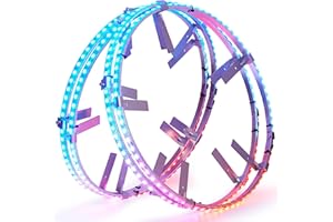 GOGOONE 15.5” Dream Chasings LED Wheel Ring Rim Light Kit with APP/IR, 288-LEDs Dynamics Flows Lights 12V IP68 for Truck Car Offroad SUV(Rotor Brake Caliper Dia.≤13". Wheel Hub Inner Lips Dia ≥19")