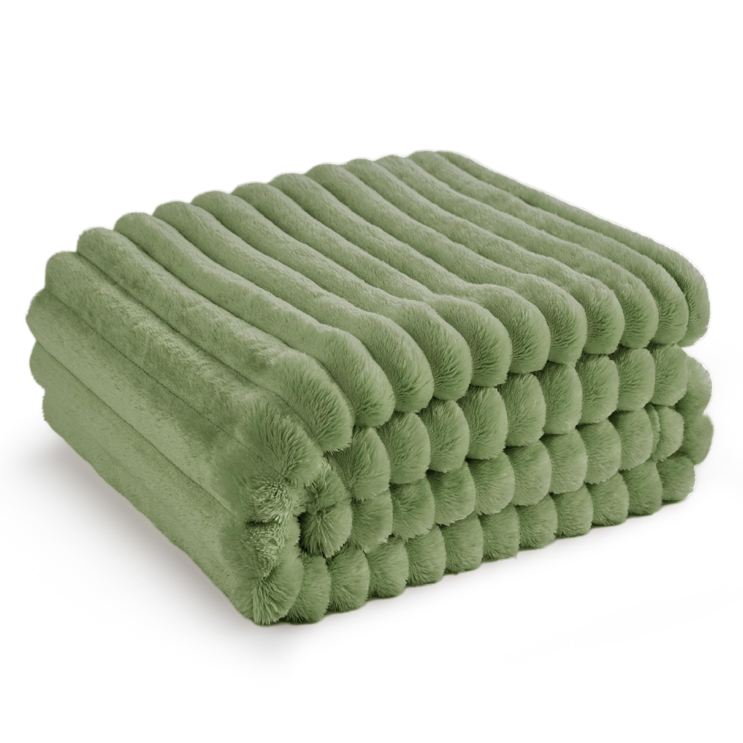 Photo 1 of Bedsure GentleSoft Reseda Fleece Throw Blanket for Couch - Cozy Soft Blankets for Women, Cute Small Throws for Girls, 50x60 Inches