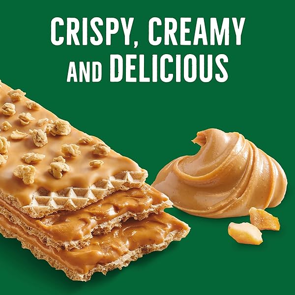 NATURE VALLEY CRISPY CREAMY WAFER BARS, PEANUT BUTTER, 4G PROTEIN, 5 BARS, 6.5 OZ (PACK OF 6)