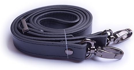 black leather shoulder strap for handbag