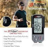 Realalt 3DTriSport 3D Pedometer with Clip & Strap Grey/Black view 3