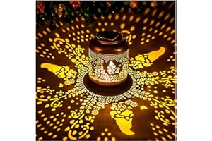 EZTZEN Gnomes Solar Lanterns Outdoor Waterproof Hanging Solar Lights Gnomes Gifts for Women Men Mom Metal Decorative LED Outdoor Lanterns for Patio, Lawn, Landscape, Garden Decor, Yard Decorations