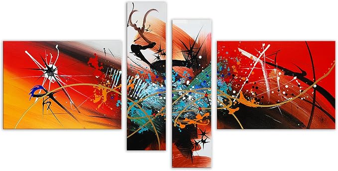Amazon.com: World Art Abstract Paintings on Aesthetic Frame: Paintings