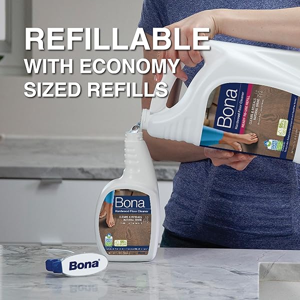 BONA HARDWOOD FLOOR CLEANER SPRAY – 32 FL OZ – UNSCENTED – RESIDUE-FREE HOUSEHOLD FLOOR CLEANING SOLUTION FOR WOOD FLOORS