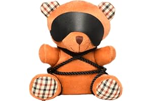 MASTER SERIES Rope Bondage Bear for Men, Women & Couples. Soft, BDSM Themed Teddy Bear Stuffed Animal Medium. Cute and Sexy G