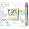 Where The Polka Dots Roam Rainbow and Unicorn 3 Pieces Twin Bed Sheet Set |Super Soft Premium Bedding for Kids Room Décor, Bedding Set for Girls, 1 Fitted Sheet, 1 Flat Sheet and 1 Pillowcase