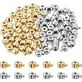 60 Pcs Stopper Crimp Beads for Jewelry Making Brass Metal Round Crimp Stopper Beads Gold Silver Crimping Bead for Bracelets Gold Silver Round Spacer Bead for DIY Bracelet Jewelry Making