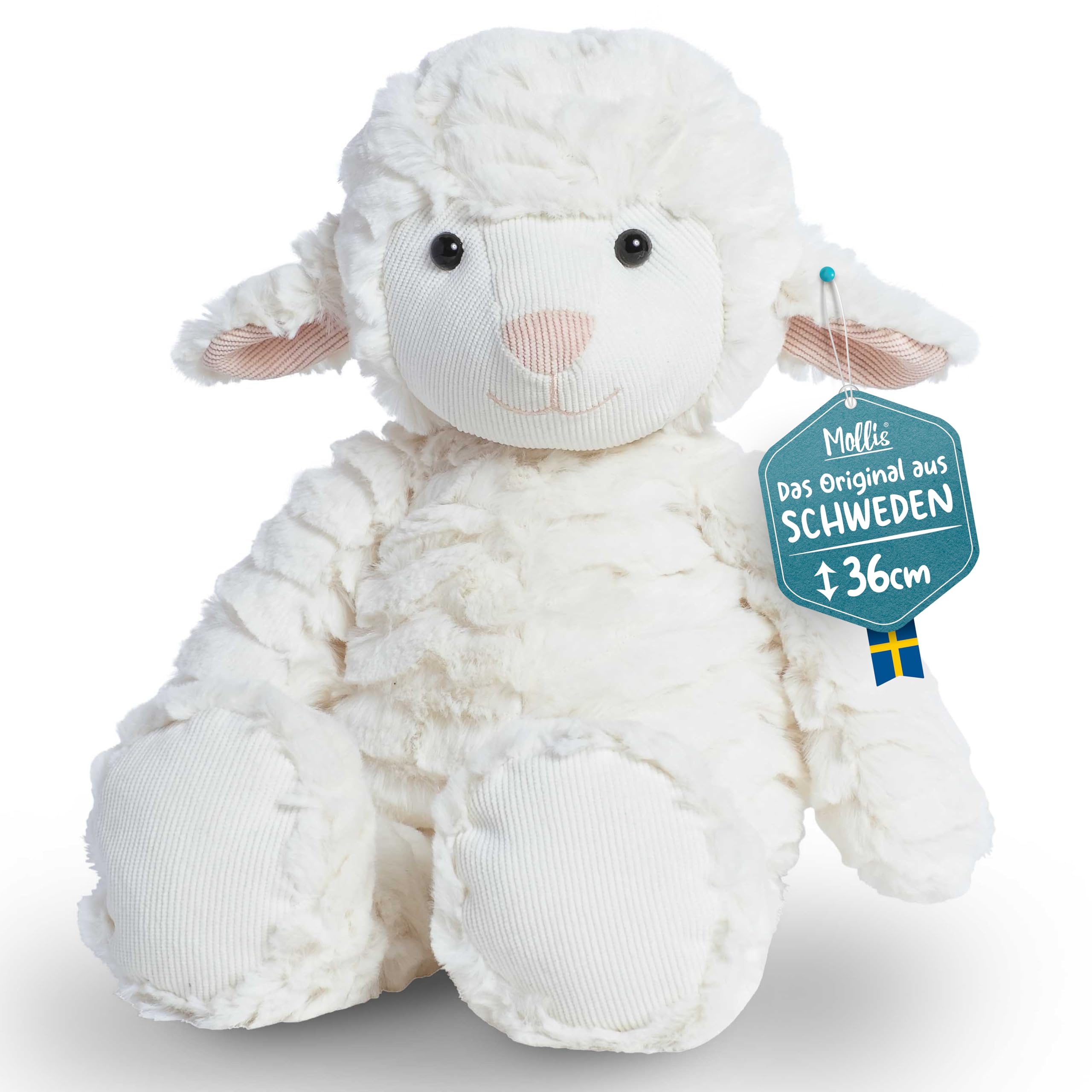 Mollis Cuddly Toy - Cuddly Sheep - 36 cm - Plush Toy Sheep - Children's Cuddly Toy - Soft Stuffed Toy for Children and Babies