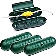 4 Pack Extension Cord Protective Cover Set (Green) | Indoor Outdoor Water-Resistant Holder for String Lights, Plugs and Wires | Capsule Shaped Protector with Large Compartment