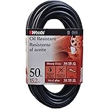 Woods 982452 50-Foot SJTOW Agricultural Outdoor Heavy Duty All- Weather Extension Cord, Oil Resistant Vinyl Jacket, Versatile