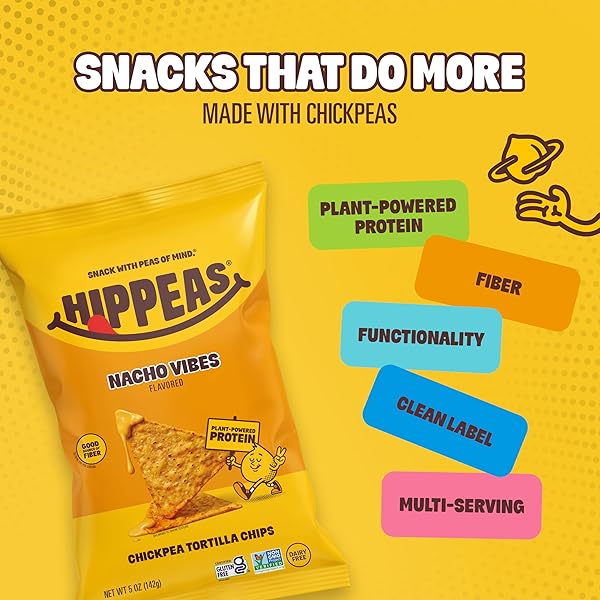 HIPPEAS CHIPS TORTILLA NACHO VBS 5 OZ