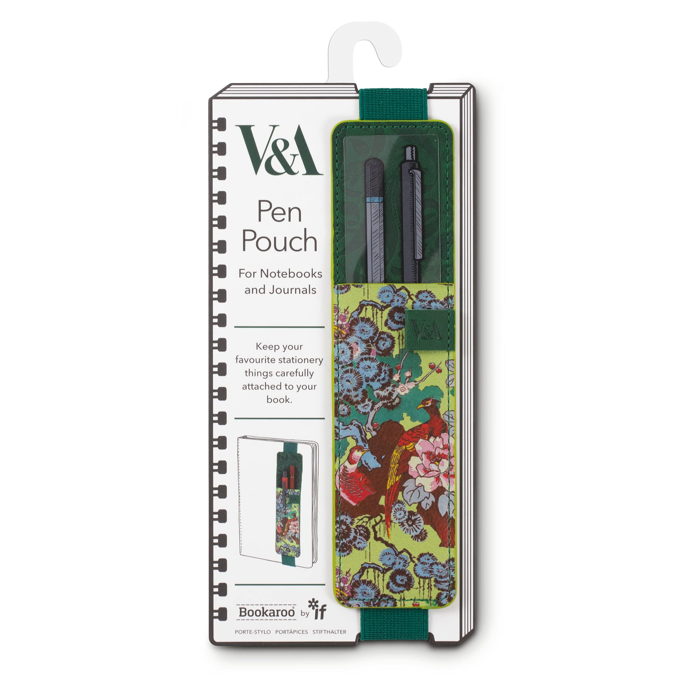 IF V & A Bookaroo Pen Pouch Sundour Pheasant, Green — image 1