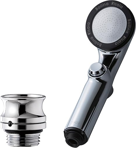Amazon 田中金属製作所 Tks セット マイクロナノバブルシャワーヘッド Bollina Risaia ボリーナ リザイア シルバー 一時止水ボタン と カイテキフィッティング Tk 7150 Sl Tk 10 シャワーヘッド ホーム キッチン オンライン通販