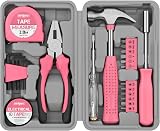 Hi-Spec Pink Small Tool Kit 24pc Home DIY Women Gift Compact Case