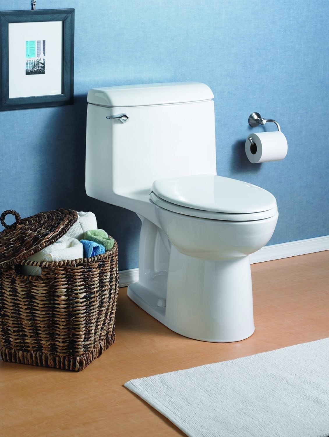 American Standard 2034314.222 Champion-4 Right Height One-Piece Elongated Toilet, Linen - - 
