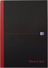 Black n' Red Oxford A4 Notebook Casebound Hardback 192 Pages