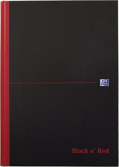 Black n' Red Oxford A4 Notebook Casebound Hardback 192 Pages