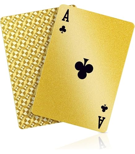 Amazon.com: jcoral 2 Pack Diamond Playing Cards Gold Silver Poker