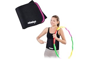 Relaxdays Women's Neoprene Slimming Belt with Velcro Fastening Various Sizes Black / Pink