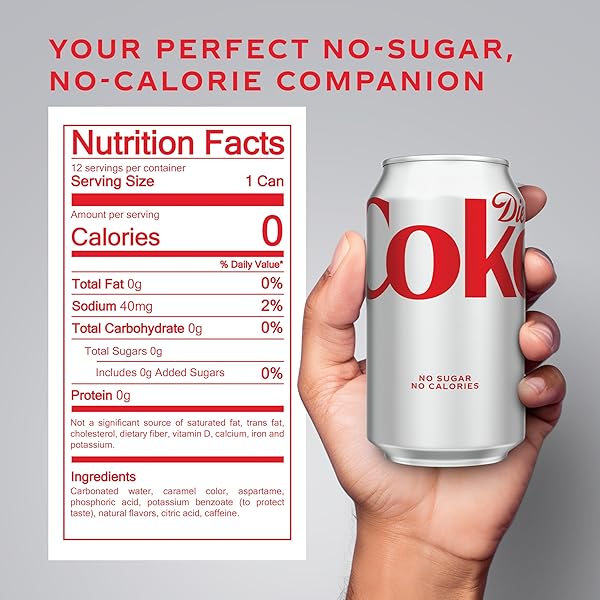 DIET COKE SODA SOFT DRINK FRIDGE PACK CANS, 12 FL OZ, 12 PACK