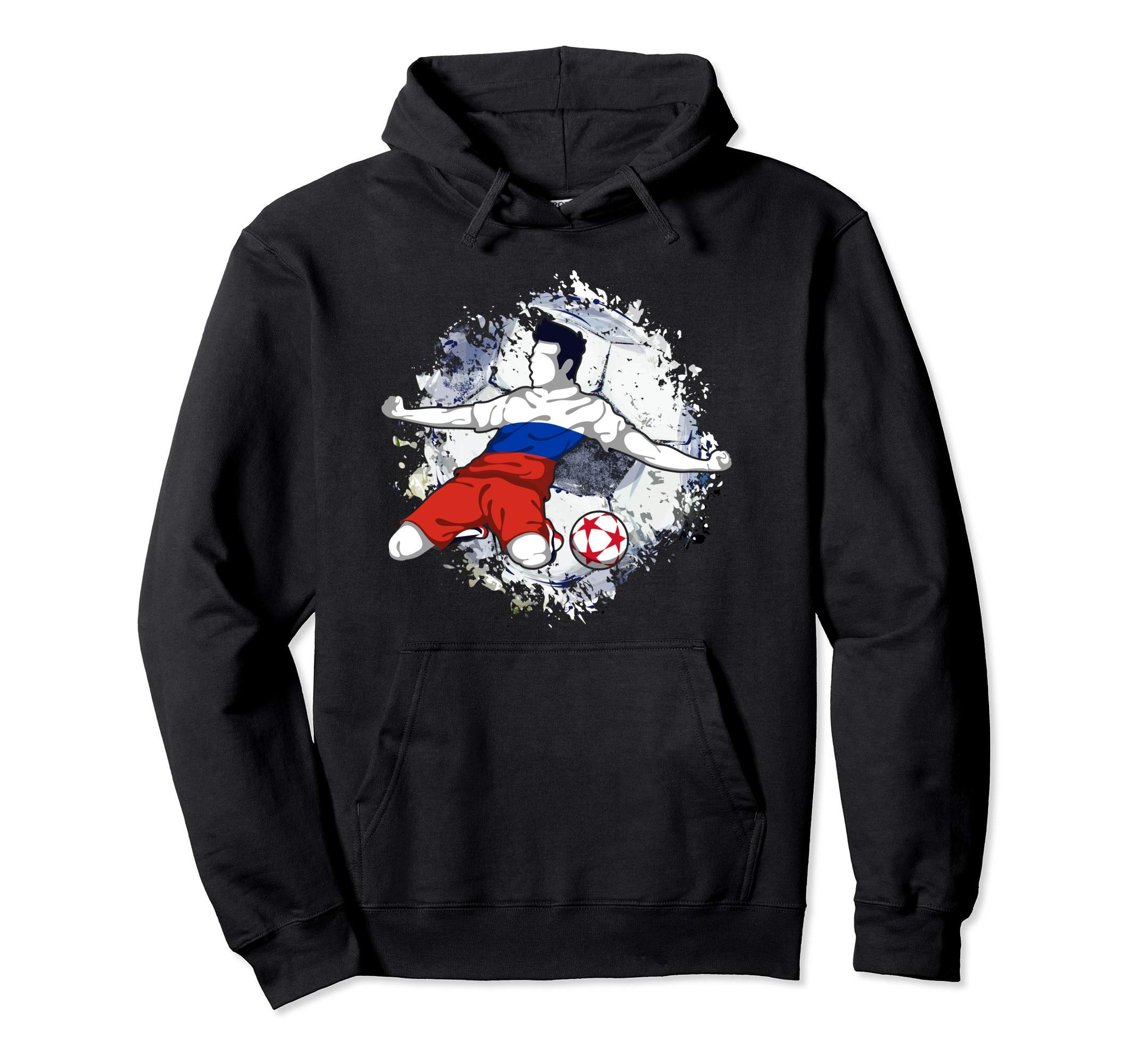 Russia Soccer Russian National Flag Proud Football Striker Pullover Hoodie