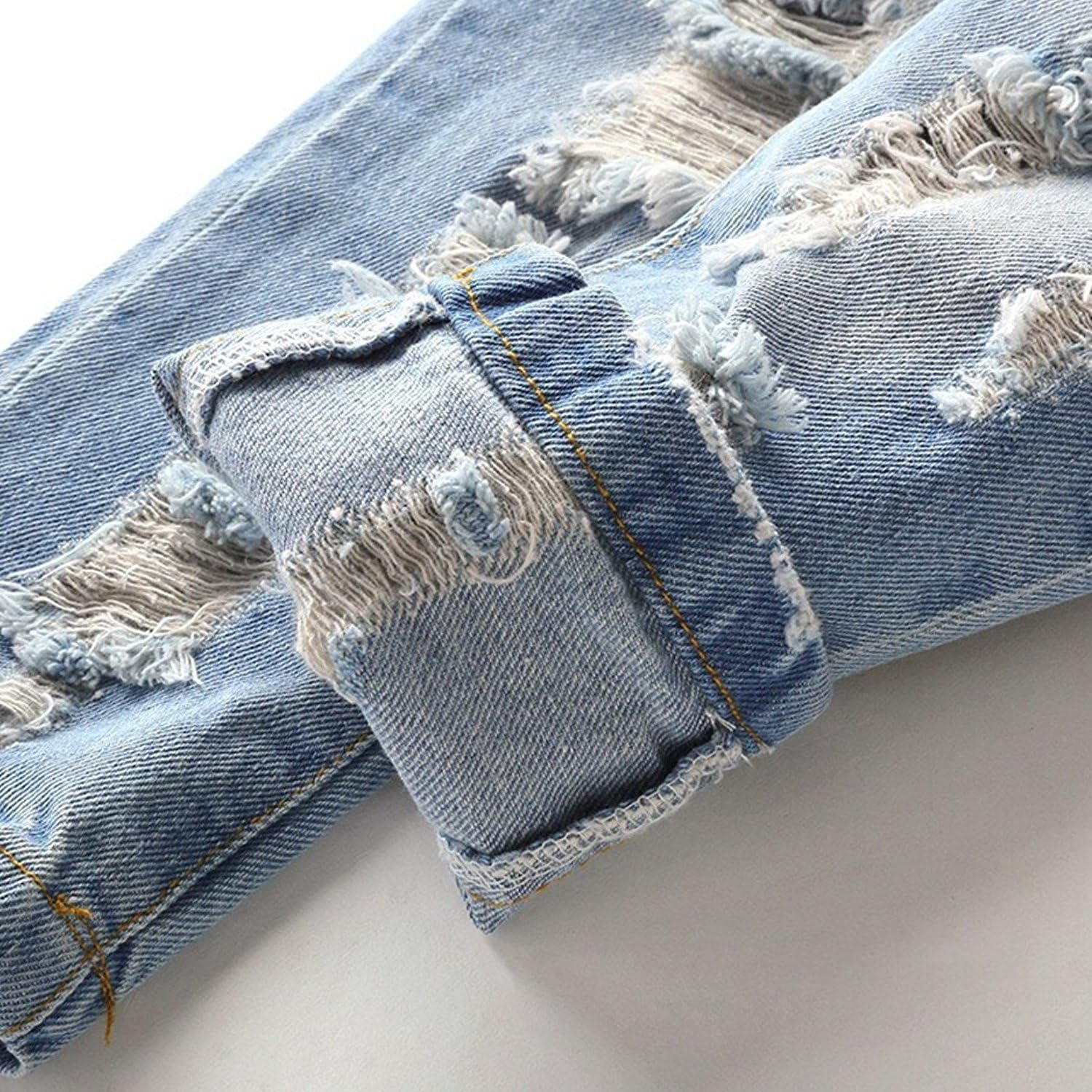 TJTJXRXR Little Baby Boys Girl Ripped Western Jeans Kids Girls Friend Style Denim Pants: Clothing