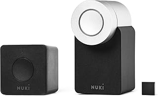 Nuki Combo 2.0 - Apple HomeKit - Amazon Alexa - Google home - IFTTT - Elektronisches Türschloss mit Türsensor-Automatischer Türöffner mit Bluetooth, WLAN - für iPhone und Android - Smart Home
