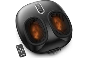 RENPHO Foot Massager with Heat, [2026 Upgraded] Birthday Christmas Gifts for Women Men Elderly, FSA Eligible Shiatsu Foot Massager for Plantar Fasciitis, Deep-Kneading, Air Squeezing Feet Massager, BK