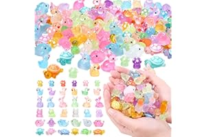 144PCS Mini Ducks to Hide Mini Resin Animals Luminous Figurines Ducks Turtles Frogs for Aquarium Micro Landscape Ornaments Ki