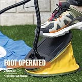 Milestone Camping 5-Litre Foot Operated Air Pump with 2 Nozzles - Light & view 2