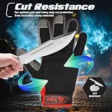 WFX Mens Work Gloves Padded Knuckles Touchscreen Rigger Breathable Red L view 7