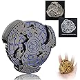 2025 Shadow Roulette Dice Spinner for DND Dice Set, 7-in-1 Dragon Metallic D&D Dice with Gift Case for Dungeons and Dragon Game, RPG Role Playing Table Game Gifts (Blue Silver)