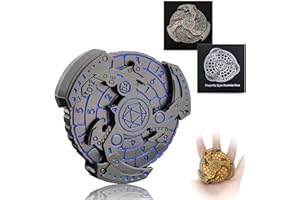 FLUEFOWL 2025 Shadow Roulette Dice Spinner for DND Dice Set, 7-in-1 Dragon Metallic D&D Dice with Gift Case for Dungeons and Dragon Game, RPG Role Playing Table Game Gifts (Blue Silver)