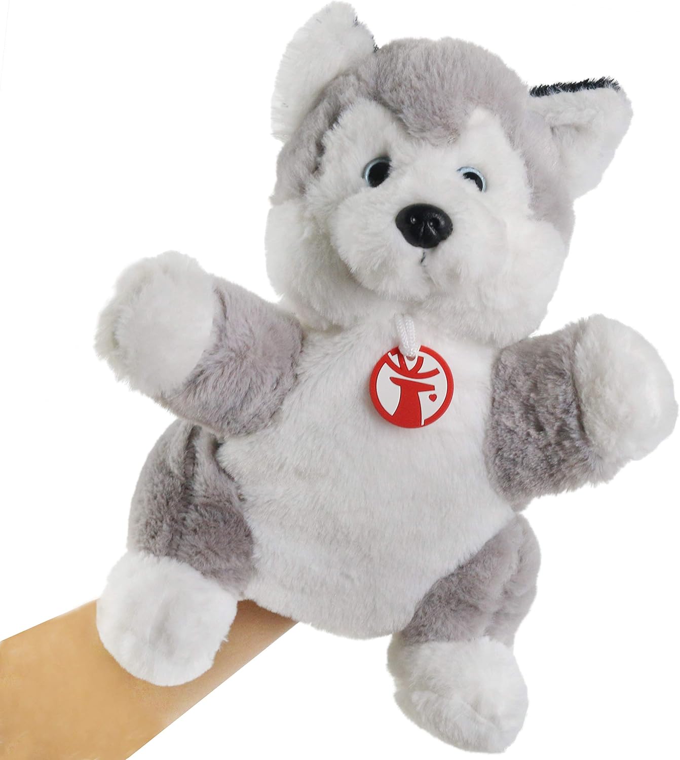Houwsbaby Plush Husky Hand Puppet Plush Puppy Toy for