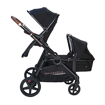 double pram with bassinet