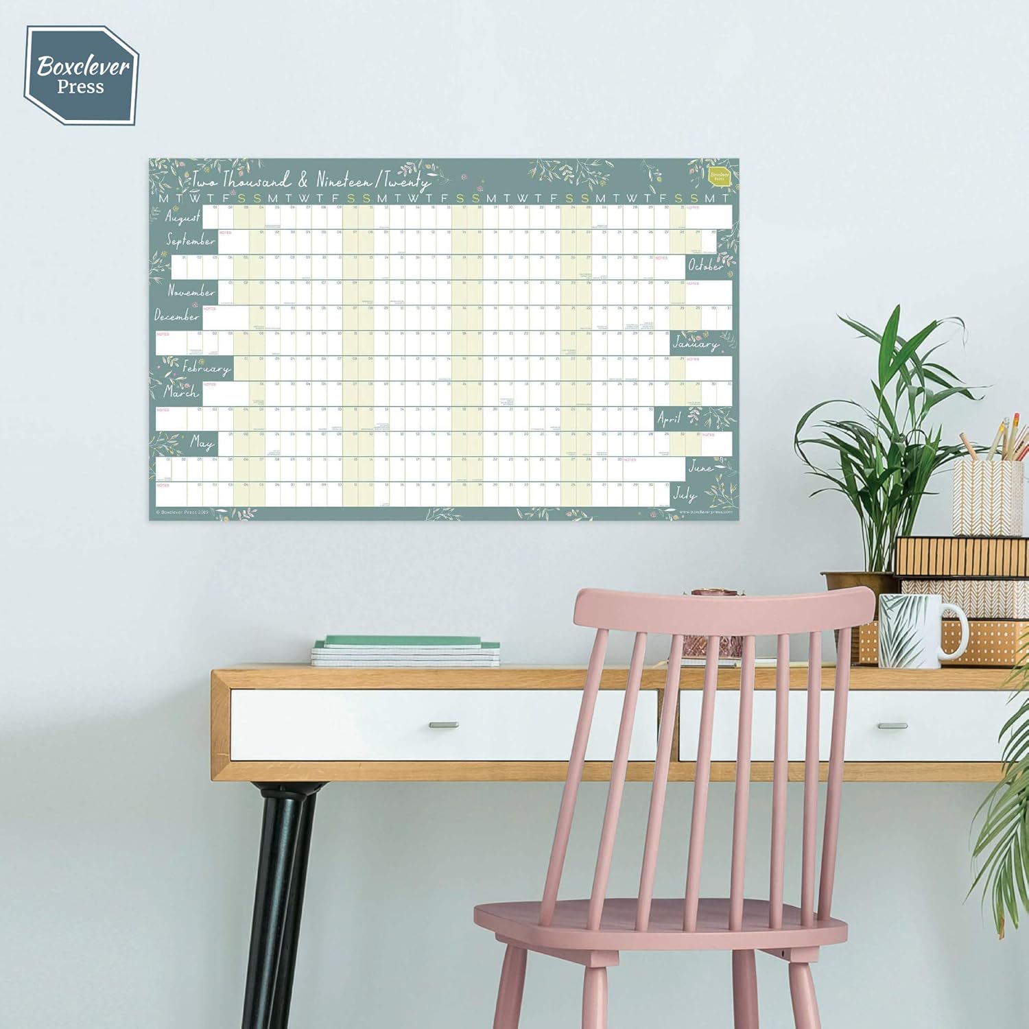 Planner De Pared Con Formato En Bloque Organizador Para El Hogar O