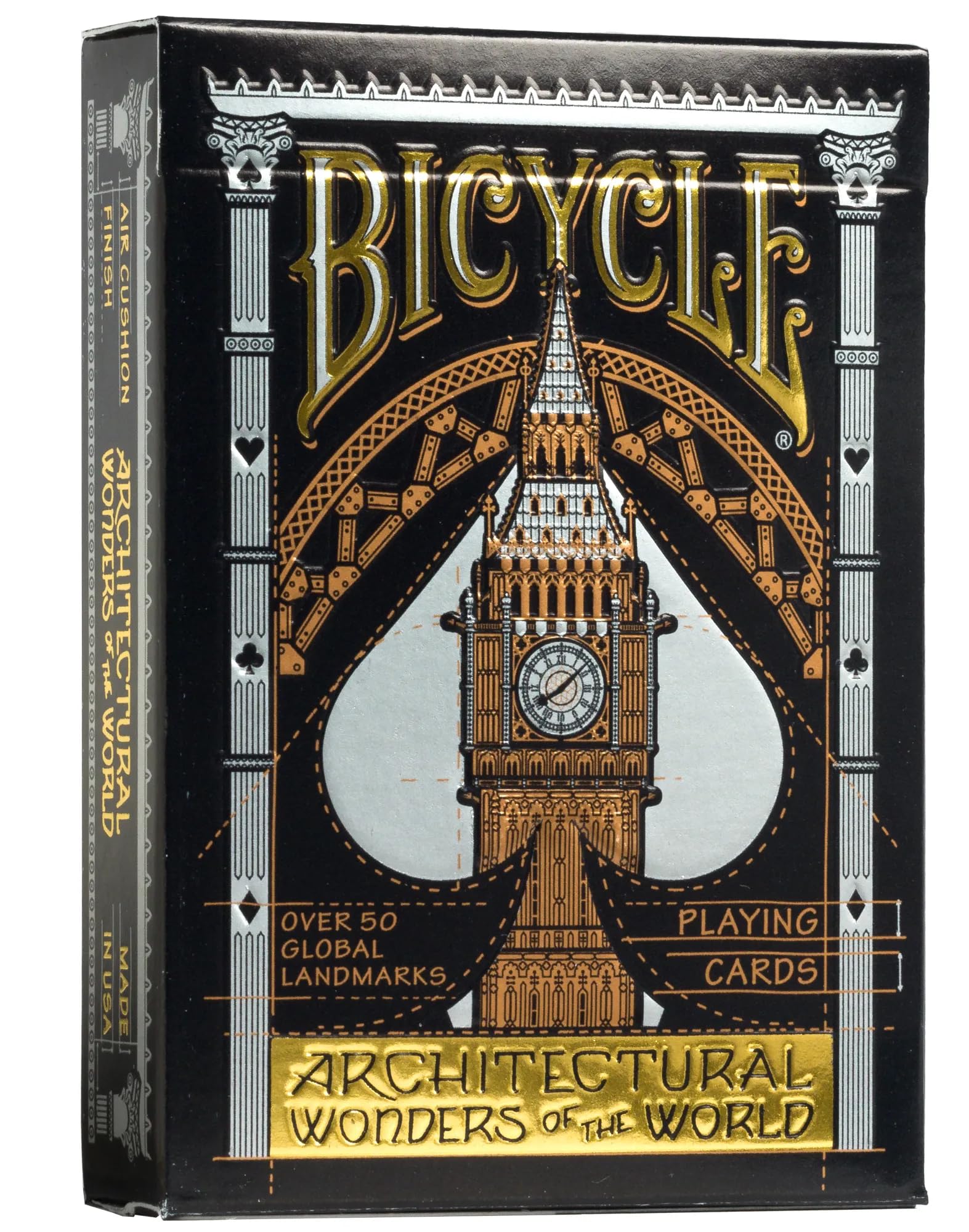 Bicycle Architectural Wonders Of The World Playing Cards - 1 Deck, Air Cushion Finish, Professional, Superb Handling & Durability, Great Gift For Card Collectors