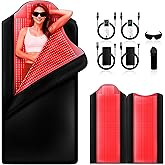 INTEO Dual Red Light Therapy Mat Full Body, 74'' x 34'' Whole Infrared Light Therapy 3 Modes Intensity Red Light with 9 Timing Function, 660nm 850nm Home Red Light Blanket for Body Skin Muscle Joint