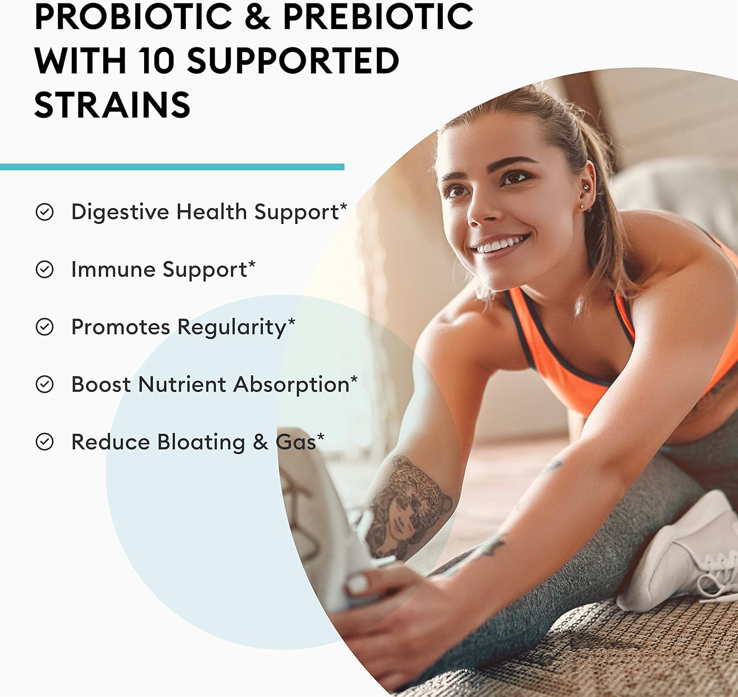 Probiotics 60 Billion CFU - Probiotics for Women, Probiotics for Men and Adults, Natural, Shelf Stable Probiotic Supplement with Organic Prebiotic, Acidophilus Probiotic: Health & Personal Care