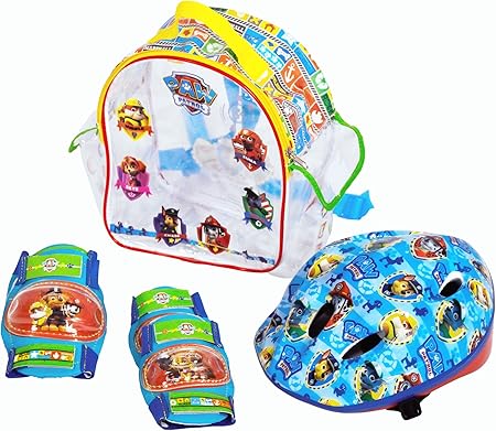 paw patrol bike helmet and pads