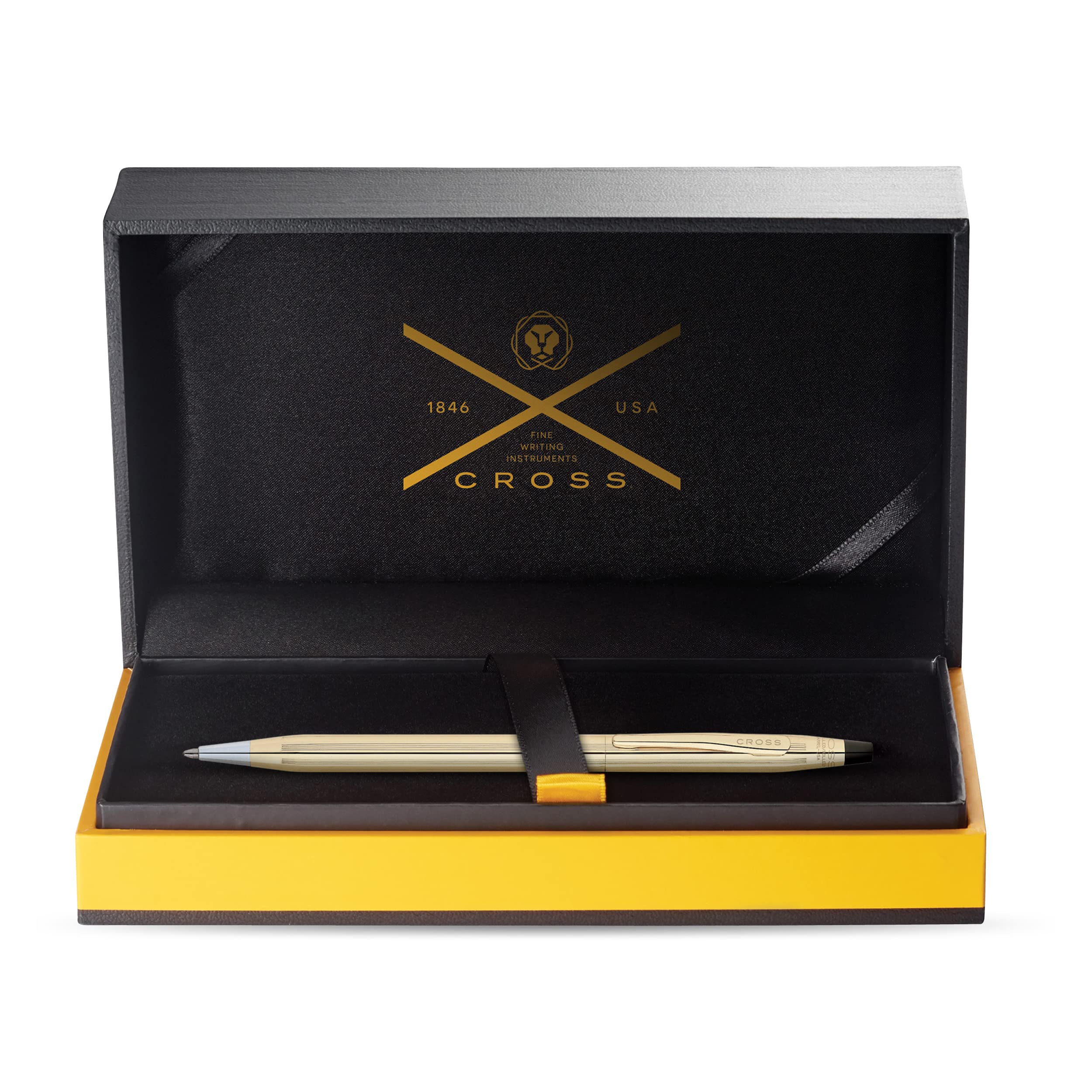 Cross Classic Century Refillable Ballpoint Pen, Medium Ballpen, Includes Luxury Gift Box - 10 Carat Gold