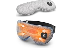 Heated Eye Mask - Cordless Eye Mask for Dry Eyes, Eye Relief, Improved Sleep, Washable Eye Heating pad for Travel and with Re