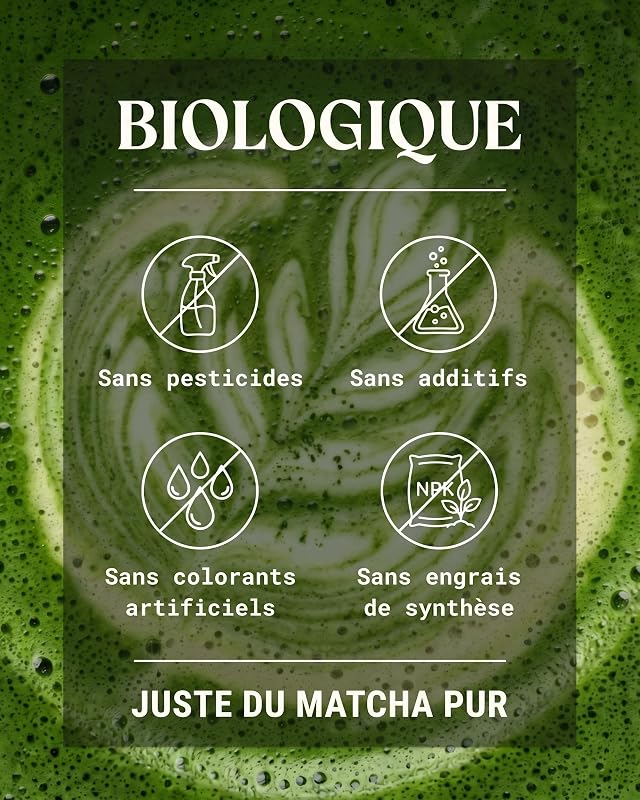 Matcha Japonais Bio Premium en Poudre L-Théanine