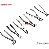 Extraction Forceps 23, 65, 150, 151, Md1, Md3 Lower Upper Molar Incisors Dental Surgical 6 Pieces Instruments