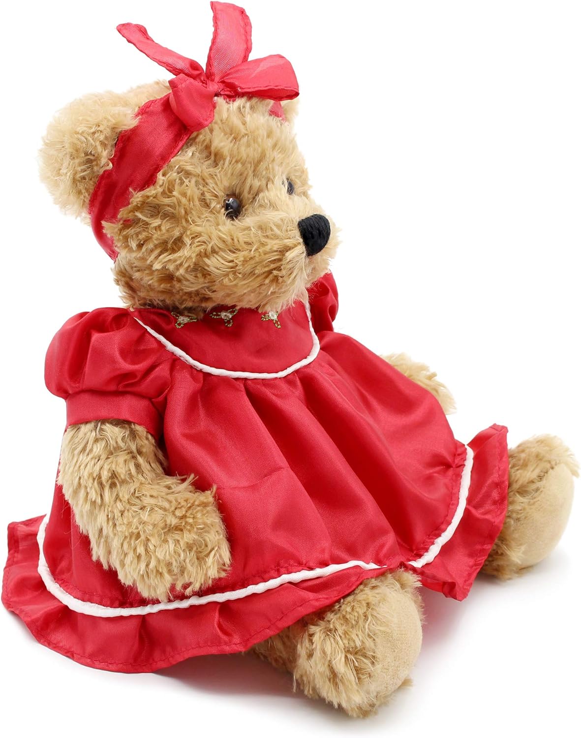 Oitscute Small Baby Teddy Bear with Cloth Cute Stuffed Animal Soft Plush Toy 10" (Pink Dress with Rabbit): Toys & Games