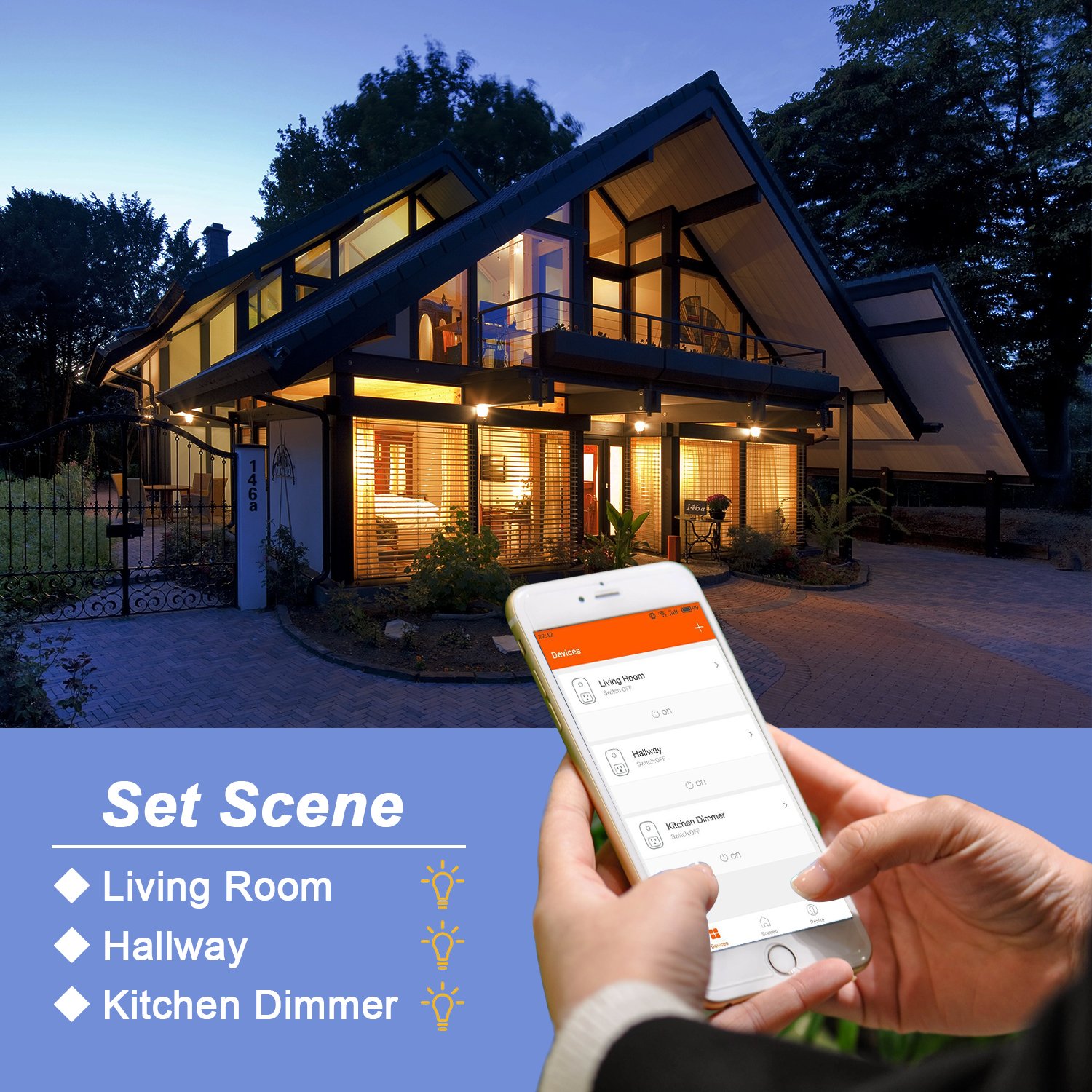 Lampadina Wi-Fi Intelligente Smart Bulb E14 Dimmerabile LED Light 16 Milioni di Colori di Illuminazione 7W W6000K+RGB Telecomando con Smart Device di Amazon Alexa e Google Home-Luce Bianco