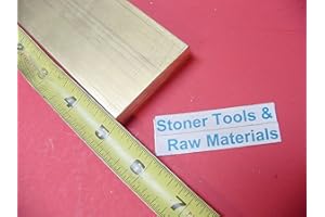 STONER METALS 1/2" x 2" C360 Brass Flat BAR 5" Long Solid .500" Plate Mill Stock H02