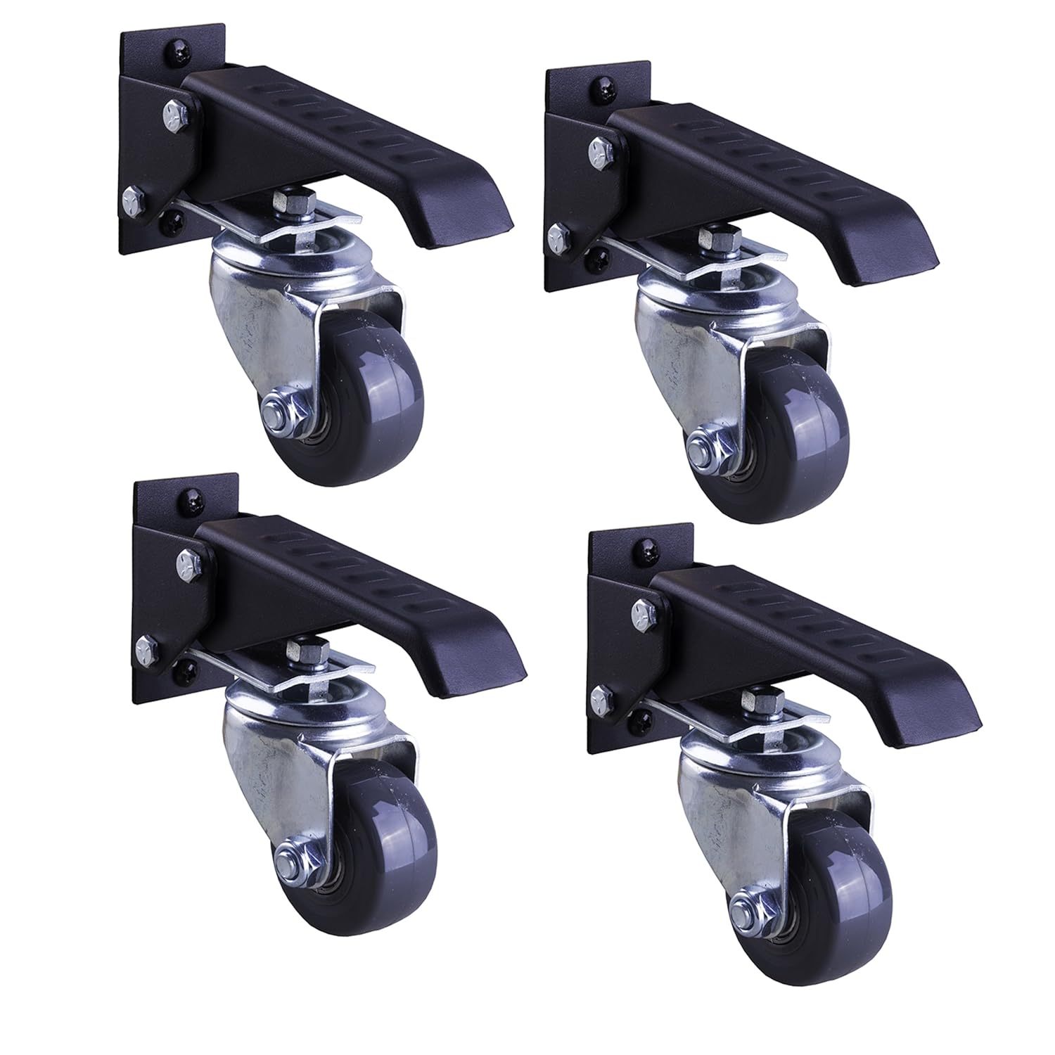 Workbench Casters - 4 Extra Heavy Duty Retractable casters, 840 lbs. Weight Capacity, Urethane Wheels: Industrial & Scientific