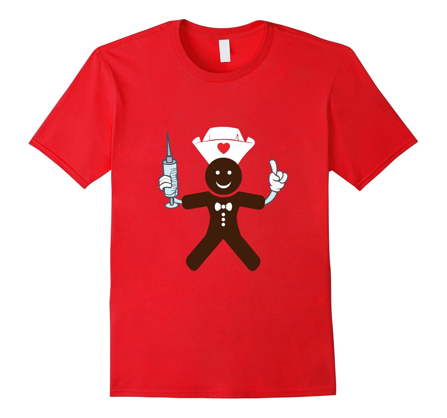 Gingerbread Man Nursing - Funny Christmas Nurse Shirts-Rose