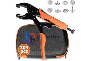 GOOBETTER Heavy Duty Snap Fastener Kit - 80 Sets 15mm Metal Snaps with Adjustable Pliers, Snap Setter Tool for Boat Covers, Canvas Repair, Tarps, Sewing & DIY Projects